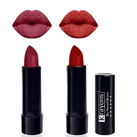 Krayons Cute Pop Matte Lipstick, Waterproof, Longlasting, Shocking Pink, Centre Stage, 3.5gm Each (Pack of 2)