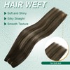 Easyouth Weft Hair Extensions Human Hair Balayage Straight Weft Extensions