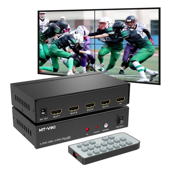 MT-VIKI 1x4 HDMI Video Splicer 4 Port 4K@30hz 1 in