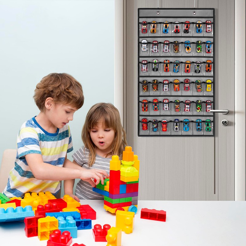 TEMUORG Toy Car Storage Organizer Hanging Toy Wheels Cars Holder