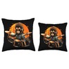 Monkey Playing Drums - Animal Monkey Lover Drum set Throw