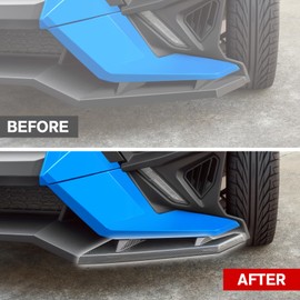 LitMiRaCle Front Wing Guards Trim for Polaris Slingshot 2020-2024, Carbon Fiber Texture Front Bumper Winglet Decoration Protector Wing Cover for Slingshot 2020-2024 Accessories