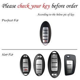 WSAuto for Nissan Key Fob Cover 5Buttons TPU Protection Car Key Case Shell with Fashion Gold Bling Keychain Compatible with Nissan Altima Maxima Murano Rogue Sentra 370z Pathfinder blue