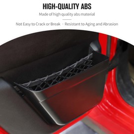 JeCar - Caja organizadora de bolsillos para puerta trasera para Jeep Wrangler JK 2011-2018 de 4 puertas, reemplazo de red de puerta, accesorios interiores, color negro