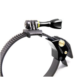 iSHOXS Proflex Action Cam Mount | Firm, Vibration-Absorbing Hold & Quick Installation | For GoPro, DJI, Insta360 | Diameter 40-140 mm | Suitable for Round/Oval Tubes on MTB, Motorcycle & Offroad