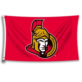 LCFHOME ottawa Flag senators Banner with Two Metal Grommets Double Sided Flag(3x5ft/90x150cm,150D Poly HD Printing) for Garage Man Cave University College Dorm Decor