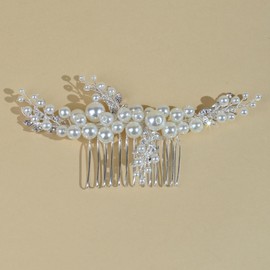 Pearl Wedding Hair Comb Bridal Hair Accessories Handmade Bridal Hair Comb for Wedding Brides Women Girls