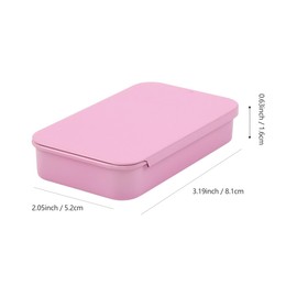 Vagocom 2Pcs Portable Floss Picks Dispenser, Empty 3.19 * 2.05 * 0.63inch / 8.1 * 5.2 * 1.6cm Floss Picks Metal Case, Mini Reusable Floss Pick Holder Boxes for Travel, Purse Essentials(Pink)