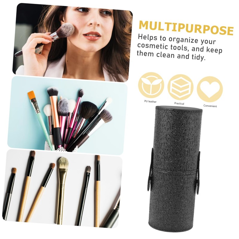 SAFIGLE Makeup Brush Canister Elegant Tool Storage Case for Professionals