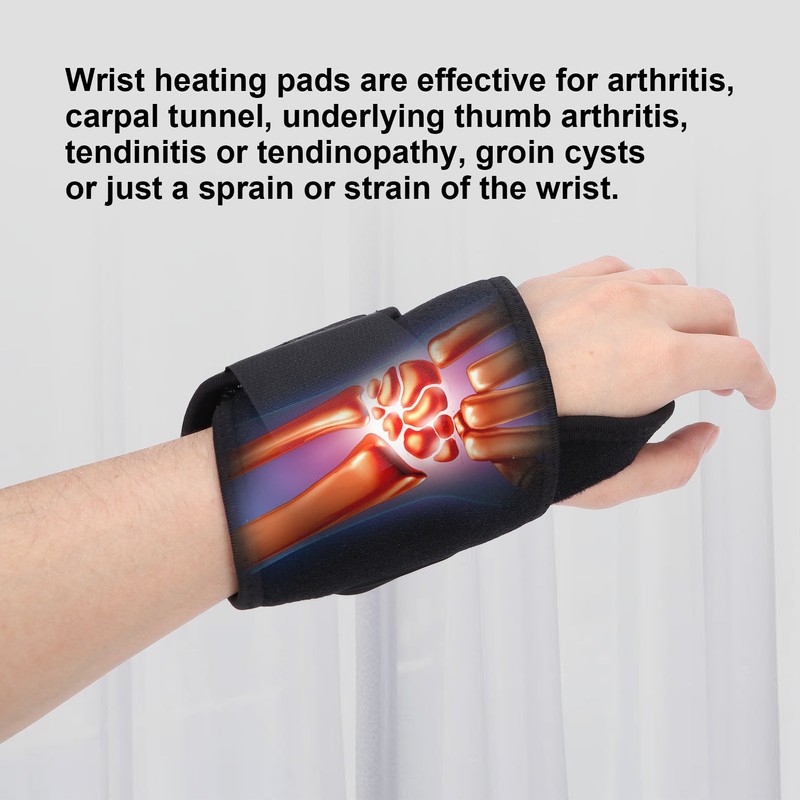 Heated Wristband 3 Temperature Gears Hot Compress Massage Relieve Pain