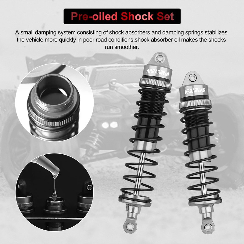 4PCS RC Shock 1:10 Aluminum Front & Rear Shocks Set