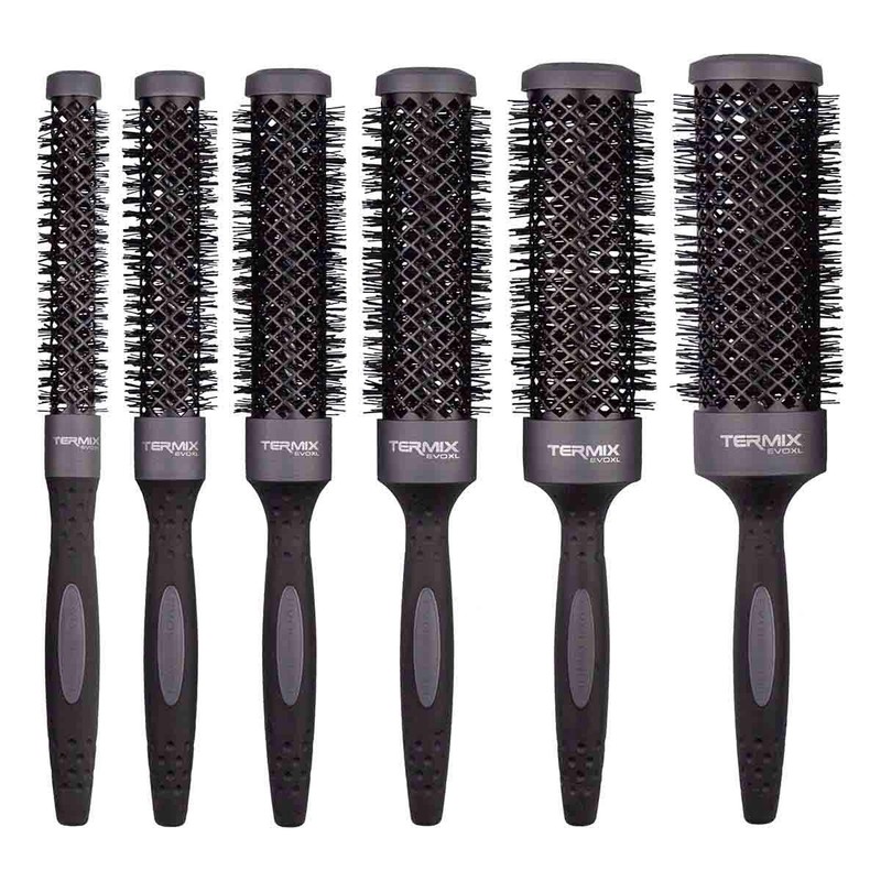 Termix Evolution Round Hair Brushes, X-Large, Pack of 5