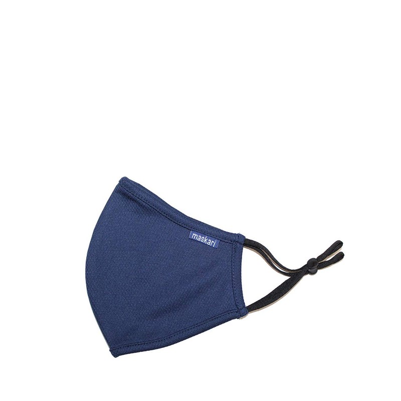 Maskari Navy Blue Reusable Face Mask | Washable | 3