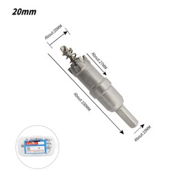 Hole Saw LAIWEI Carbide Hole Cutter Stainless Steel Metal Drill Bit Tungsten Alloy Drill Bit TCT Hole Saw Cutting Diameter 13/16"(20mm Hole Saw)
