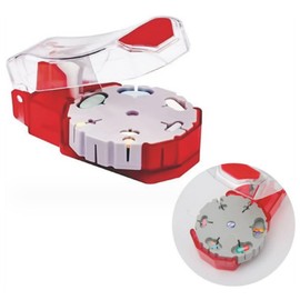 QPOIBSD Perfect Pill Cutter - Pill Splitters for Small or Large Pills - Cuts up to 14 Different Shaped Pills or Vitamins with Self-Retracting Blade