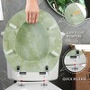 Angel Shield Marble Toilet Seat Durable Molded Wood with Quiet