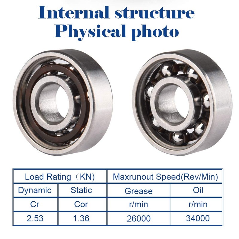OTFAITP 10Pcs x 608 RS ABEC 9 High-Carbon Chromium Bearing