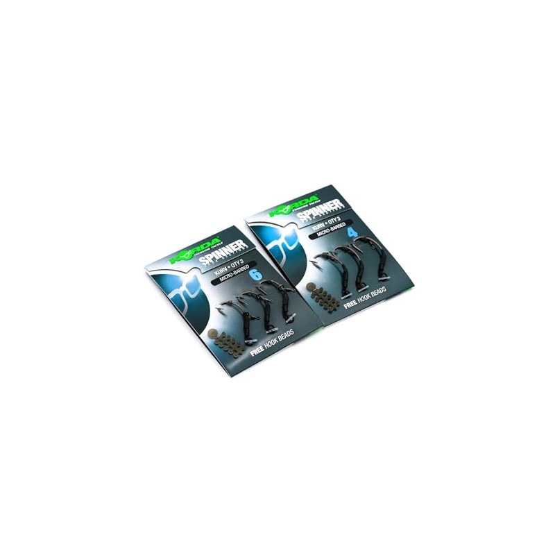 Korda Spinner Hook Sections Krank 4 | Micro-Barbed | Ready-Tied