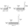 QWORK® Stainless Steel Brackets, Pack of 56 L-Angles, 16 x