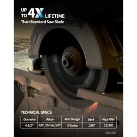 UXACE 4-1/2 Inch Diamond Blade, 7/8 Inch Arbor, 4.5'' Super Thin Diamond Tile Blade for Angle Grinder & Tile Saw, General Purpose Diamond Cutting Wheel for Ceramic, Tile, Granite, Porcelain, 2 Pack