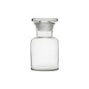 Reagent Bottle, 60ml - Wide Neck - Includes Tight Fitting Glass Stopper - Soda Glass - Eisco Labs