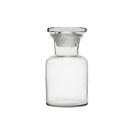 Reagent Bottle, 60ml - Wide Neck - Includes Tight Fitting Glass Stopper - Soda Glass - Eisco Labs