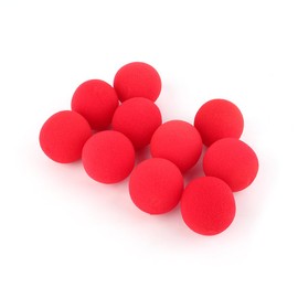 Pack of 10 Red Soft Sponge Ball for Magic Tricks Appearance and Disappear, Classic Comedy Trick Prop Toy