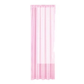AIMALL Sheer Voile Curtain Panel for Bedroom, Rod Pocket Window Drapes, Polyester, 55x90 Inches, Available in Black, White, Pink