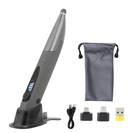 Mouse Pen 2.4G Wireless ABS Capacitive Screen Handwriting with Adapters for Win xp/7/8/10Silver Gray