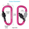 TITECOUGO Aluminum Alloy D-Ring High Strength Carabiner Key Chain Clip