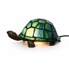 Stained Glass Turtle Table Lamp for Bedside Décor – Blue