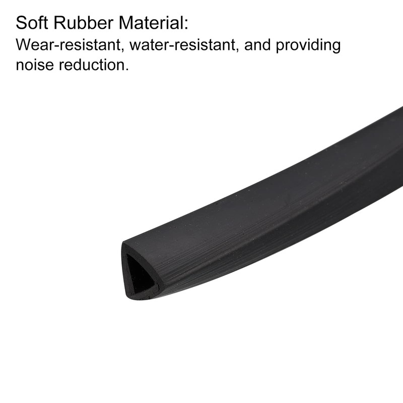 sourcing map U Channel Edge Trim, 11.5ft Length Rubber Guard