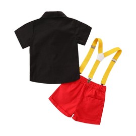 Lito Angels Mickey Costume Suspender Suit Fancy Dress Up Set for Kids Boys Age 3-4 Years (Tag number 110)