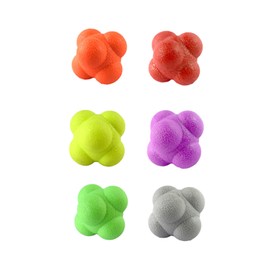 CHUANGOU 6 Pieces Training Ball, Hex Bounce Reaction Ball Portable Reaction Ball for Hand-Eye Coordination Training
