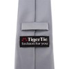 TigerTie Designer Tie in Plain – Tie Cravat - silver
