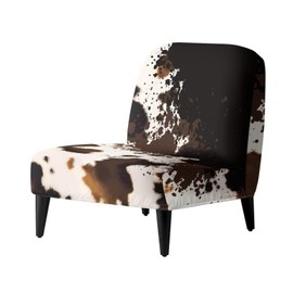 Stretch Armless Chair Slipcovers Cow Print Armless Accent Chair Covers Removable Non-Slip Couch Cover Armless Chair Furniture Protector Covers for Living Dining Room Hotel