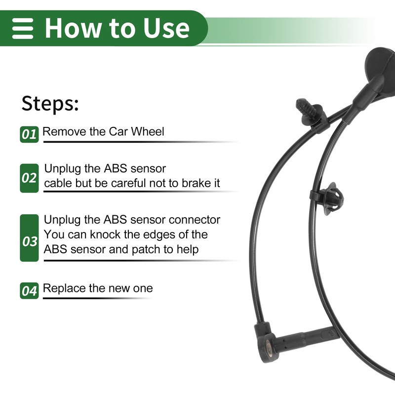 INFINAUTO ABS Rad Drehzahl Sensor Hinten Links ABS Sensor Antiblockiersystem