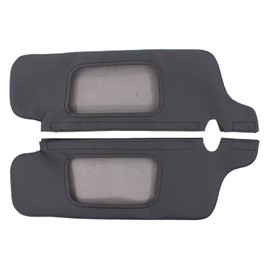MOTOKU Pair Left Driver and Right Passenger Side Black Microfiber Leather Sun Visor Replacement Cover Repair for Ford Mustang 1994-2004