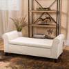 YYWAN Multipurpose Beige Bench Large Seating Area Convenient Storage 50"