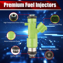 MACAX Set of 6 Fuel Injectors 16600-JK20A FJ1017 Replacement Compatible with Nissan 350Z Altima Maxima Murano Quest Infiniti EX35 FX35 G35 M35 Q50 Q70 QX60 3.5L - Replaces 16600JA10A 2-39084