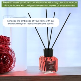 Reed Diffuser with Sticks, Mango, 4.05 Fl Oz (120 ml), Long Lasting Home Fragrance, Aromatherapy Oil Diffuser, Refreshing Air, Gift for Home and Office Shelf Decor, 1 Pack