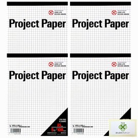 Okina Project Paper, Square Paper, A5, 0.2 inch (5 mm) Square, 100 Sheets, 4 PPA55S / Everyone's Pantry