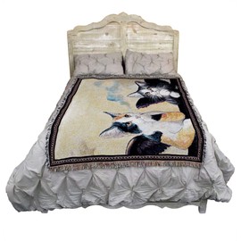 Pure Country Weavers Cherub Angels Blanket - Sanzio Raphael's Cherubs from The Sistine Madonna Parody - Melinda Copper - Cute Funny Gift Tapestry Throw Woven from Cotton - Made in The USA (72x54)