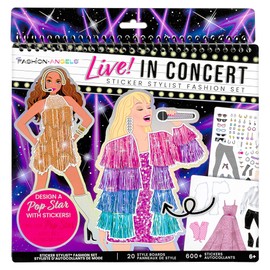 Fashion Angels Live! in Concert Sticker Stylist Fashion Set, Includes Concert Venue Style Boards, Popstar Silhouettes & 600+ Stickers, Ideal Gift for Kids & Teens