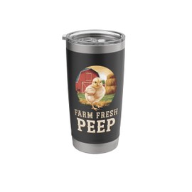Baby Chicks on Farms with Tractors Barns and Rural Charm Stainless Steel Insulated Tumbler