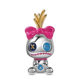 Lkwidi Charm Family Heart Animal Charm Pendant 925 Sterling Silver Charm Bead Pendant for European Bracelets and Necklaces, Silver, Cubic Zirconia