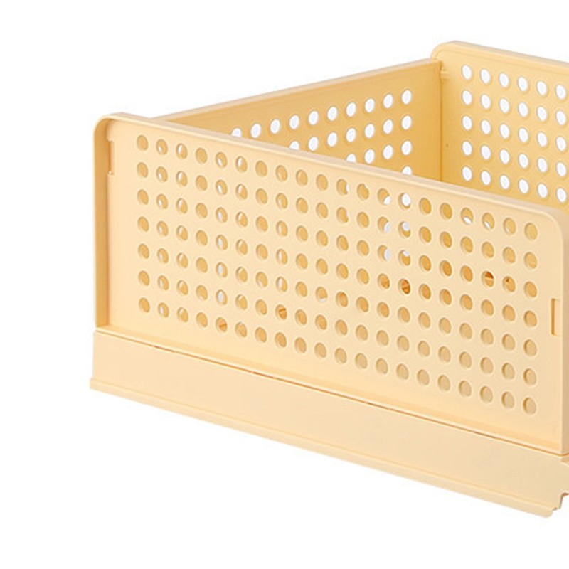 Stackable Storage Basket Plastic Large Open Drawer Wardrobe Cloth Container