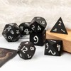 Wood Polyhedral Dice Set for Dungeons & Dragons DND (Ebony)