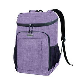 BAGLHER Cooler Backpack 30 Cans - Insulated Leakproof Waterproof Backpack Cooler, Lightweight Portable for Camping, Beach, Hiking, Purple
