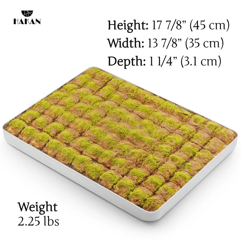 Hakan Aluminum Half Sheet Baking Pan 14x18-inch, 2.2lbs Weight, Thick